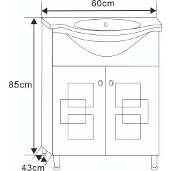 Комплект PVC шкаф за баня ICP 6040 NEW от Inter Ceramic (България)