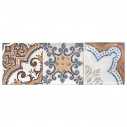 Плочки декор с размери 10 x 30 см. Decor Bulevar Warm
