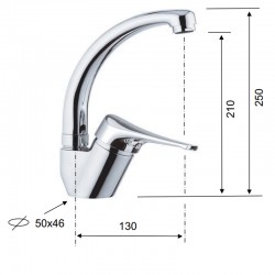 Смесител за мивка  RIO дизайн R6614TC