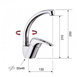 Смесител за кухня Eco дизайн ES5614TC