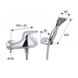 Смесител за душ Contract CT13611A