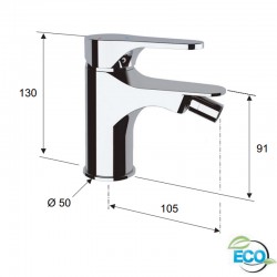 Смесител за биде без преливник Omega Eco OME604BLT8