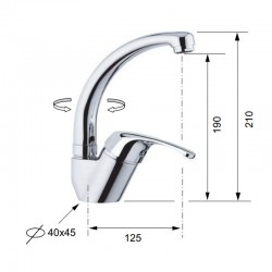 Смесител за умивалник MINI дизайн MT16614C