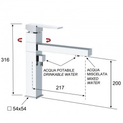 Смесител за мивка SK608DW от Daniel (Италия)