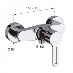 Стенен смесител за душ без аксесоари Smart SR631  