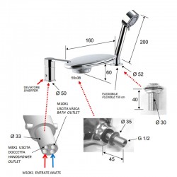 Смесител за вана с душ SMART SR698