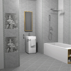 Стилни плочки за интериор в сив цвят Космос сив от Ceramica Fiore (България)
