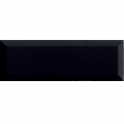 Плочки за стена с размери 10 x 30 см. NEGRO BRILLO BISEL