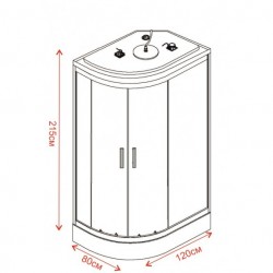 ICSH 8115R NEW EASY ASSEMBLE хидромасажна душ вана "ЛИНДА"