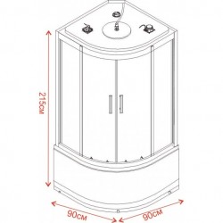 ICSH 8179W NEW EASY ASSEMBLE хидромасажна дъш кабина "TANY"