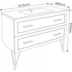 PVC долен шкаф за баня  ICP 10045