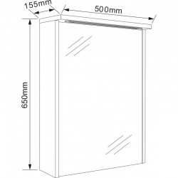 PVC шкаф за баня с огледало ICMC 5018-70