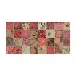 Плочки декор с размери 25 x 50 см. Decorado Square Rojo