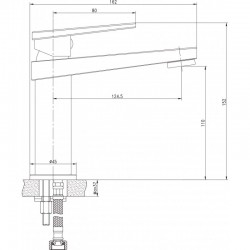 Месингов смесител за мивка ICF 195053W