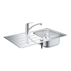 Комплект кухненска мивка със смесител Grohe 65 