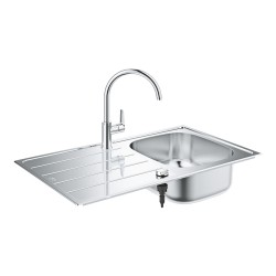 Комплект мивка с плот и кухненски смесител Grohe 62