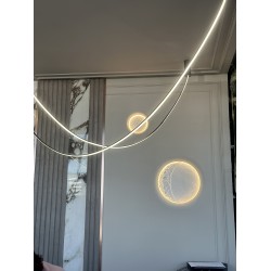 Модерен черен полилей 8803 с Led светлина