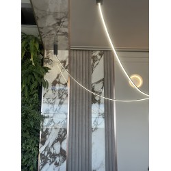 Модерен черен полилей 8803 с Led светлина