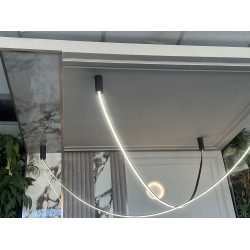 Модерен черен полилей 8803 с Led светлина