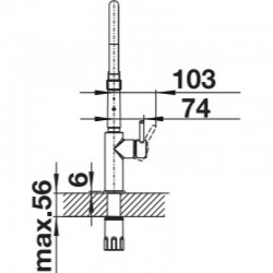 Catris-S Flexo - Кухненски смесител, черен мат