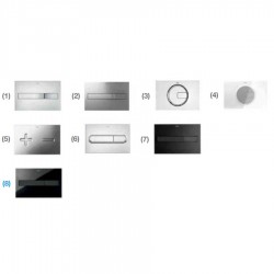 Комплект  тоалетна чиния The Gap Round Rimless  със структура за вграждане бутон Duplo 