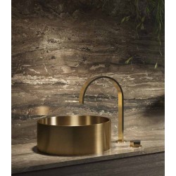 Мивка за монтаж върху плот Brushed gold 