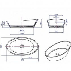 Мивка за баня тип черна ваничка iStone Solid Surface 