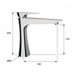 DV607B15 - Италиански висок смесител за мивка