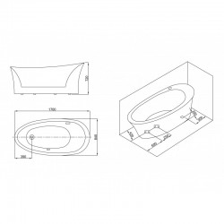 Акрилна вана ICSH LB 1783 NEW