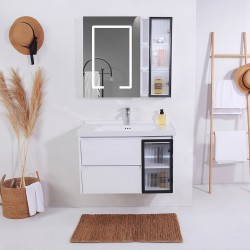 BETINA BLACK C-5027-80 - Горен шкаф с LED осветление