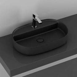 Овална мивка върху плот INFINITY Black