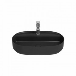Овална мивка върху плот INFINITY Black