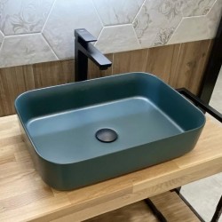 INFINITY 50 Petrol Green - умивалник върху плот