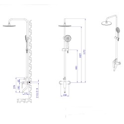 Душ система 6328BS INTER CERAMIC
