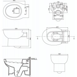 Тоалетна чиния ICC 5235W