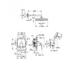 GROHE CUBEO - вграден комплект за баня