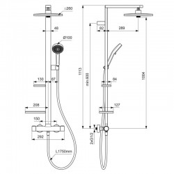 Душ колона Ceratherm Alu BE210RO