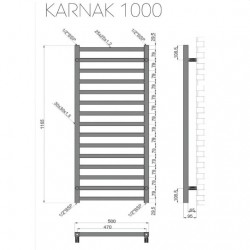 389W KARNAK 1000 - черна лира за баня