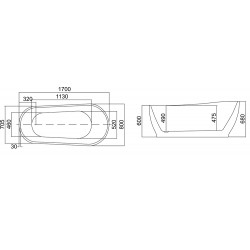 Луксозна вана за релаксация ATENA K-1527W