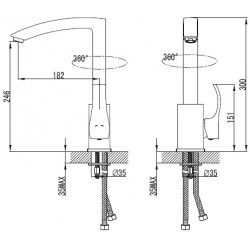 Смесител за кухня FAGUS VN56 CROMO
