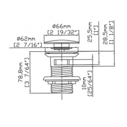 Бял клик сифон D101-B