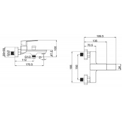 Смесител за вана DELOS FW41C299-1BL