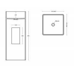 Стоящ умивалник Avonite Square 37