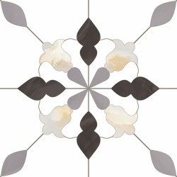 Плочки за баня ARAMIS CARBON с флорален декор