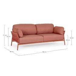 Двуместен диван PARDIS SIERRA QS21 с възглавници