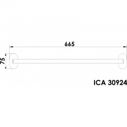 Единична стойка за хавлия АРИЕЛ ICA 30924