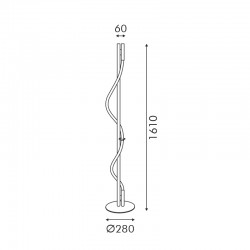 Черен лампион Malpo с 20W LED осветление от Aca Lighting