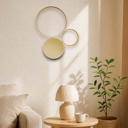 Луксозен LED плафон Pois в златисто от Ondaluce