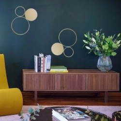 Луксозен LED плафон Pois в златисто от Ondaluce