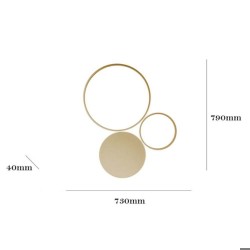 Луксозен LED плафон Pois в златисто от Ondaluce